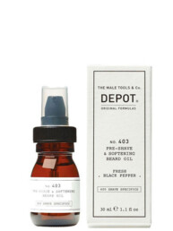 DEPOT403 - PRE-SHAVE & SOFTENING BEARD OIL BLACK PEPPER 30ML