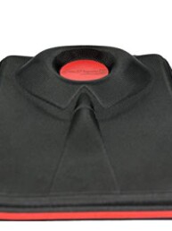 PORTA CAMICIE DA VIAGGIO RIGIDO NERO CON LOGO IN PELLE - BORSA CUSTODIA CAMICIA UOMO PER VALIGIA CON INSERTO PER PIEGATURA