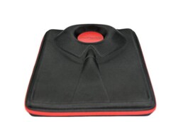 PORTA CAMICIE DA VIAGGIO RIGIDO NERO CON LOGO IN PELLE - BORSA CUSTODIA CAMICIA UOMO PER VALIGIA CON INSERTO PER PIEGATURA